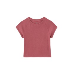 T-shirt uni court en coton | Confort et style tendance